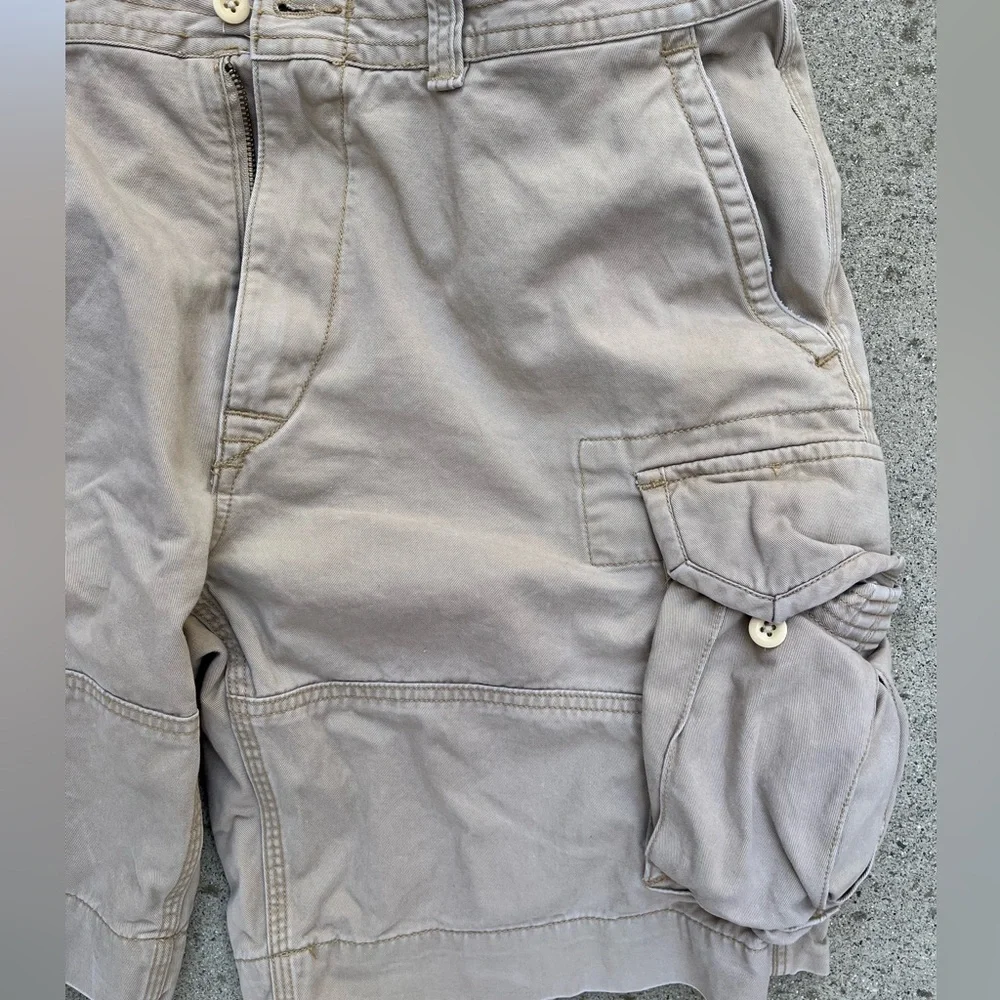 Men's‎ Vintage Polo Ralph Lauren Shorts Beige Cargo 38 Preppy Casual Beach TIKI